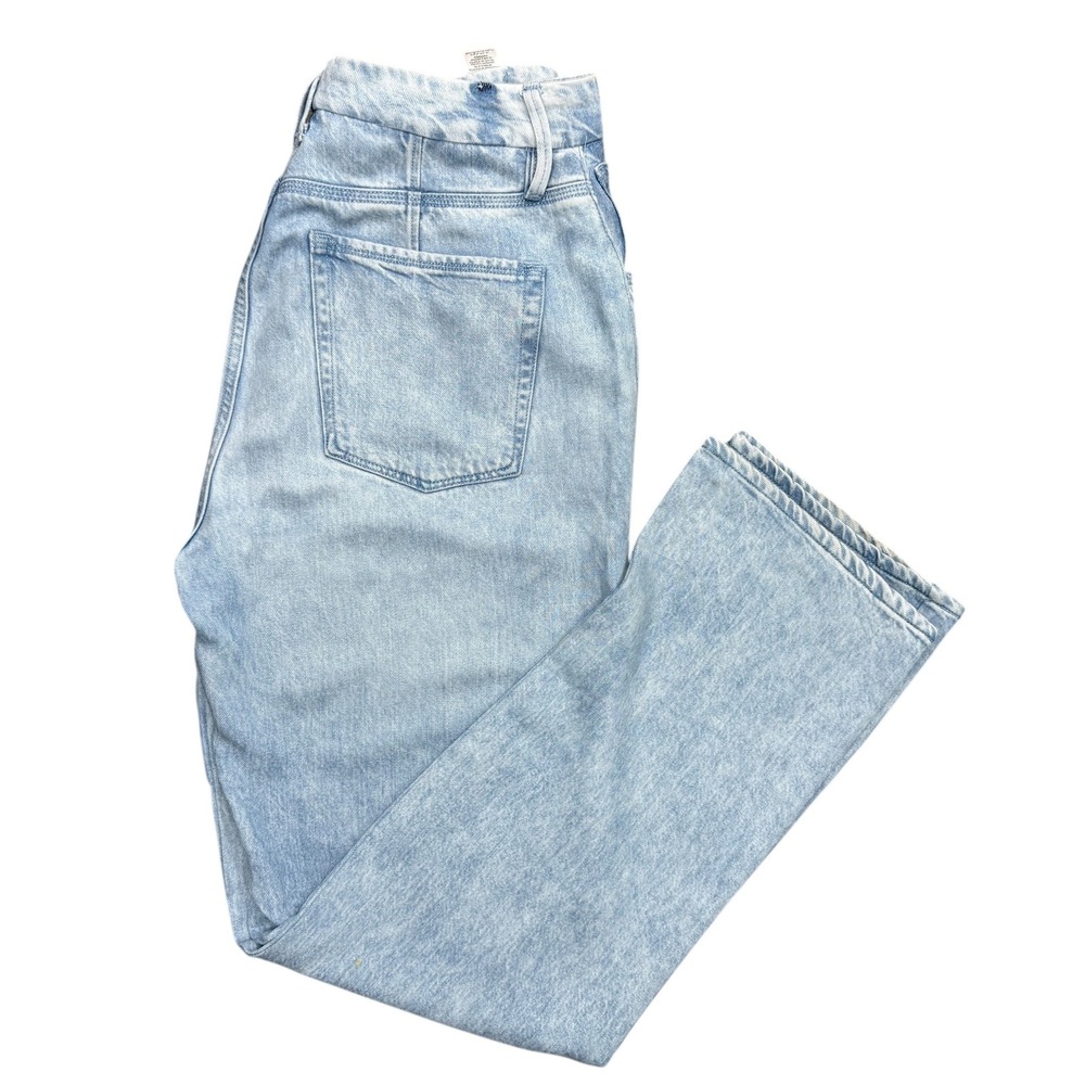 Good American Light Wash Wide Leg Jeans